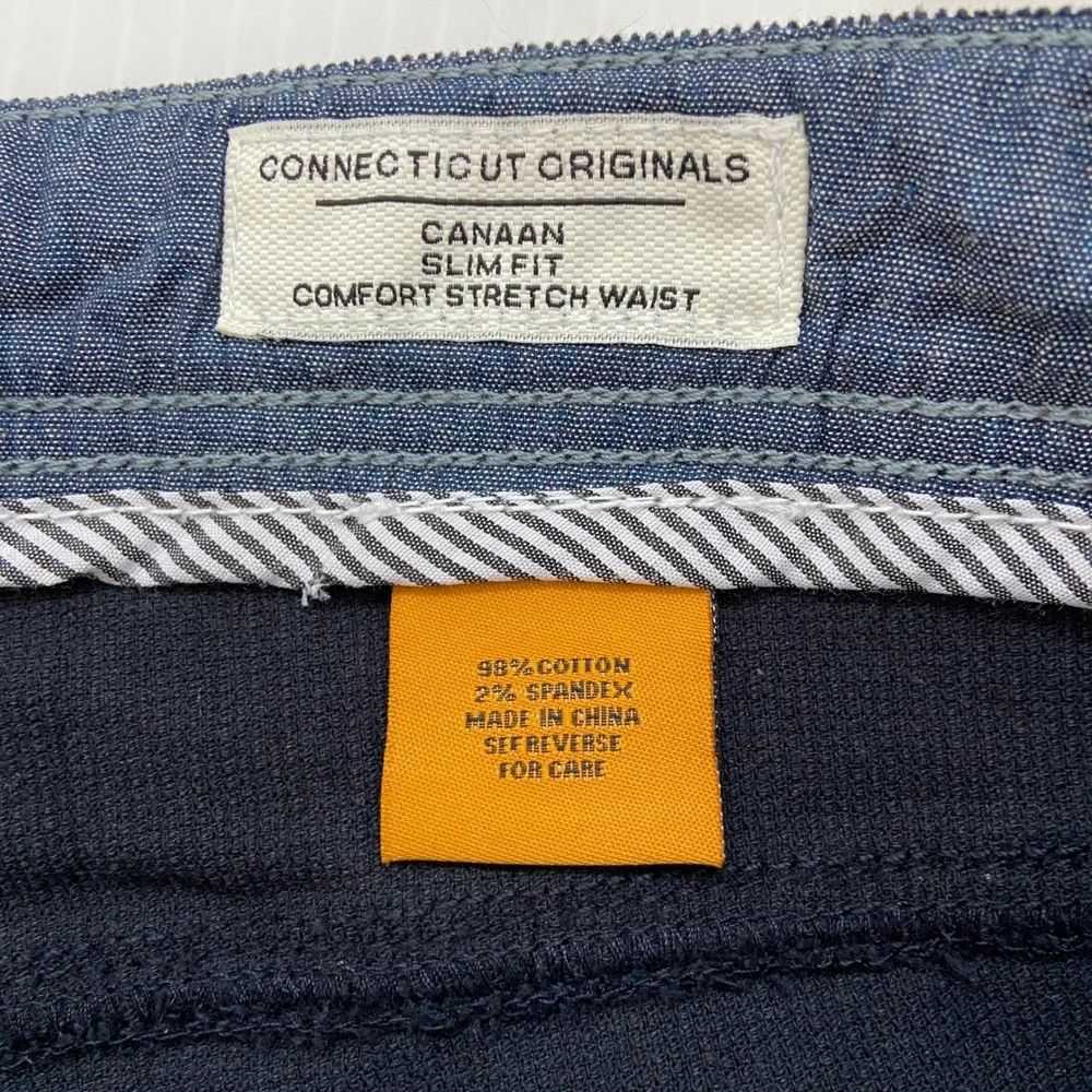 Tailor Vintage Canaan Slim Fit Navy Blue‎ Corduroy Pants Jeans Mens 36x30 NEW